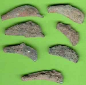 Olbia Cast Bronze Dolphin ca 5 Th BC Ukraine Greek Russia LOT of 7 Dolphin 226 - Picture 1 of 2