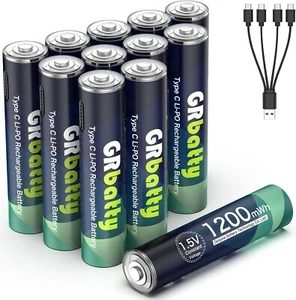 Wiederaufladbare AAA Batterien 1200mWh hohe Kapazität 12er Pack 1,5V - Bild 1 von 8