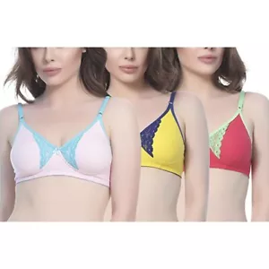 Sujetador Mujer Camiseta Regular Sujetador Sin Acolchado Paquete de 3 Multicolor - Imagen 1 de 33