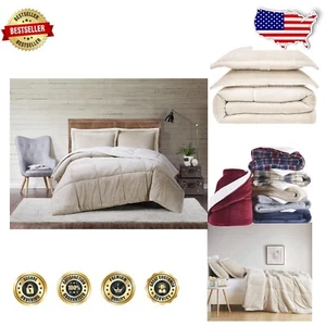 Machine Washable Twin XL Comforter Set in Tan - Hypoallergenic & Plush Warmth - Picture 1 of 8