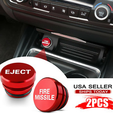 2Pcs Car Cigarette Lighter Cover Accessories Universal Fire Missile Eject Button (Fits: Saab)