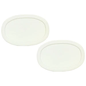 Tapa de almacenamiento de repuesto de plástico ovalada blanca francesa Corningware F-15-PC (paquete de 2) - Imagen 1 de 3