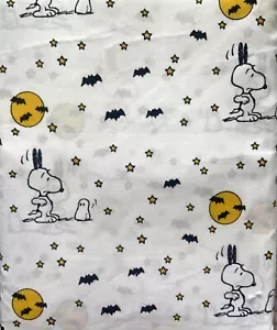 Set di lenzuola 4 pz Peanuts Scared Snoopy Ghosts Halloween Moon Star REGINA bianco - Foto 1 di 2