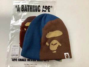 Authentic a bathing ape bape ape head knit cap beanie blue new - Picture 1 of 6