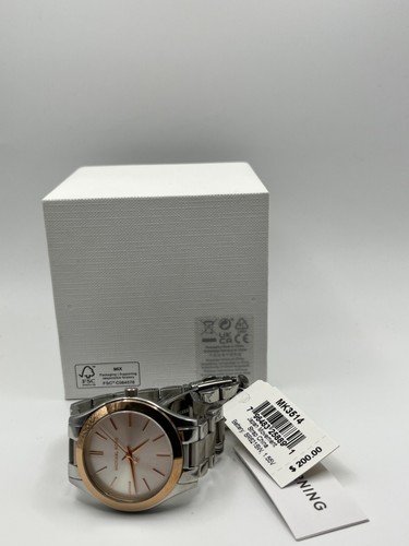 Orologio da polso classico Michael Kors donna quadrante argento cinturino argento acciaio inox