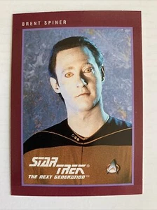 1991 Star Trek The Next Generation ROOKIE First Card Ever DATA Brent Spiner RC - Picture 1 of 2
