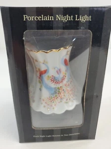 Porcelain Lampshade Night Light Multi-directional Peacocks - Picture 1 of 3