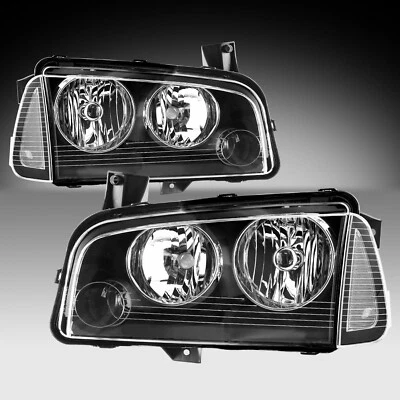 For 2006-2010 Dodge Charger Headlights Headlamps W/ Corner Lights Left+Right - Image 1 of 4