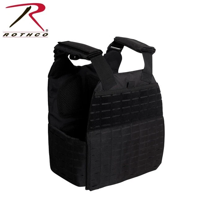 Rothco Laser Cut MOLLE Carrier Vest - Black - Image 1 of 4