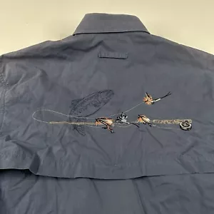 Redhead Vintage Hemd Herren L bestickt Fliegenfischen Hemd Outdoor Vent robust - Bild 1 von 7