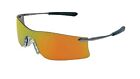 Crews 135-T411r Rubicon Metal Temple Safety Glasses Fire Lens