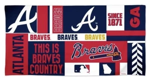 ATLANTA BRAVES SINCE 1871 30"X60" SPECTRA BEACH TOWEL NEW WINCRAFT ๐ - Picture 1 of 4