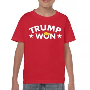 Trump Won Youth T-shirt 47th President MAGA 2024 America First Republican Kids - Picture 1 of 43