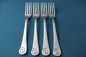 4 Dinner Forks Robert Welch AMMONITE SATIN Stainless Vietnam NEW 7 1/2" - Picture 1 of 5