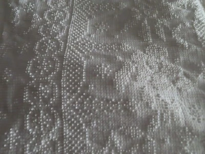 Colcha branca 1960 dupla Washington Hobnail chenille 86x101 - Imagem 1 de 4