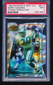 1996 Bowman's Best Cut Atomic Refractor BARRY SANDERS #BC15 PSA 9 - Picture 1 of 2