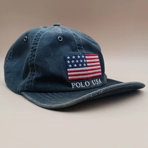 Vintage Polo Ralph Lauren Distressed Grunge Cap Messing Ösen 2014 RAR - Bild 1 von 8