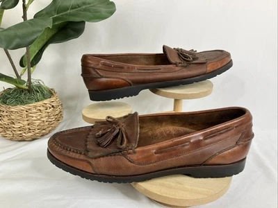Cole Haan Country Driving Loafers Womens 13N Brown Leather Kiltie Tassels - Image 1 of 4