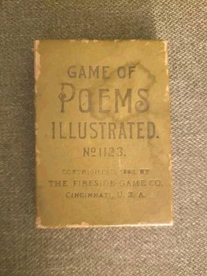 Complete 1898 Game of Poems Antique Card Game No 1123 Fireside Game Cinncinati - Image 1 of 4