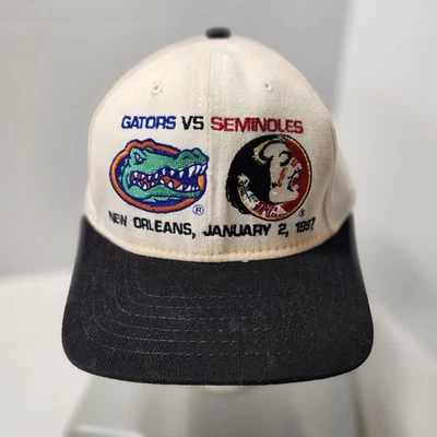 De colección 1997 Gators Vs Seminoles Sombrero Gorra Snap Back Bayou Batalla NCAA Fútbol *leer Foto 1 de 4