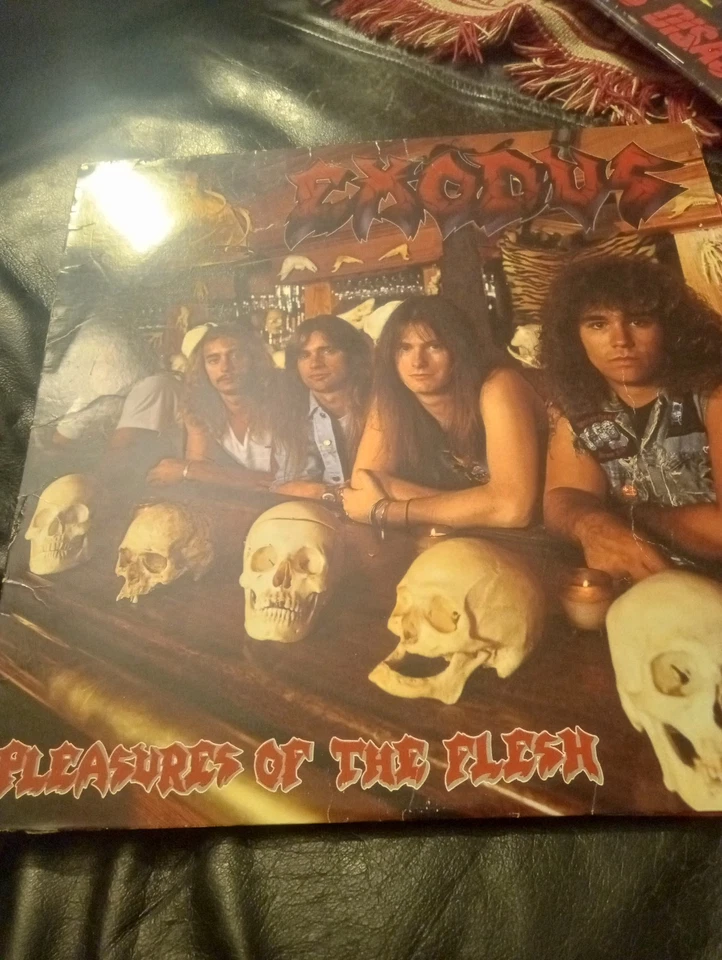 Exodus Pleasures Of The Flesh vinyl record album 1987 Combat Records Thrash Rock Foto 1 de 4