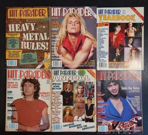 HIT PARADER MAGAZINE 1983 LOT OF 6 VAN HALEN, OZZY, KISS, CHEAP TRICK W/ POSTERS - Picture 1 of 16