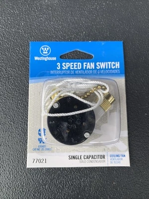 Interruptor Ventilador Westinghouse 77021 3 Velocidades Latón Pulido Nueva Caja de 6 Unidades Foto 1 de 3