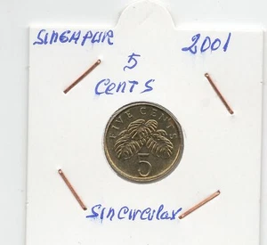 Moneda de Singapur 5 Céntimos 2001 sin Circular Ref.M827 - Imagen 1 de 2