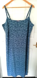 Joe Browns Größe 20 hellblau Blumen Etuikleid Sommerkleid vorne Slip hinten zum Binden - Bild 1 von 11