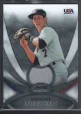 MICHAEL LORENZEN 2010 BOWMAN STERLING 18U USAR8 GAME JERSEY NATIONAL TEAM SP