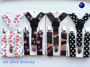 Boys Kid Children Party Costume Wedding Elastic Clip on Suspender Brace Belt  - Picture 1 of 16