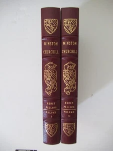 EASTON PRESS WINSTON CHURCHILL BY HENRY PELLING 2 VOLUME BOOK SET 1991 - Picture 1 of 3