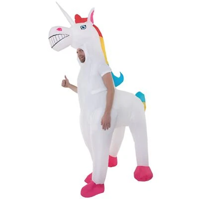 Disfraz de unicornio inflable gigante para adultos divertido vestido elegante despedida de soltero Foto 1 de 4