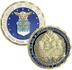 U.S.AF Core Values Air Force Military Challenge Coin Collezione Keepsake - Foto 1 di 6