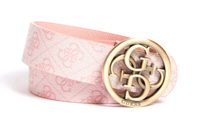 GUESS CORDELIA Wendegürtel Damengürtel Blush Logo, Gürtel Reversible Women Belt - Bild 1 von 4