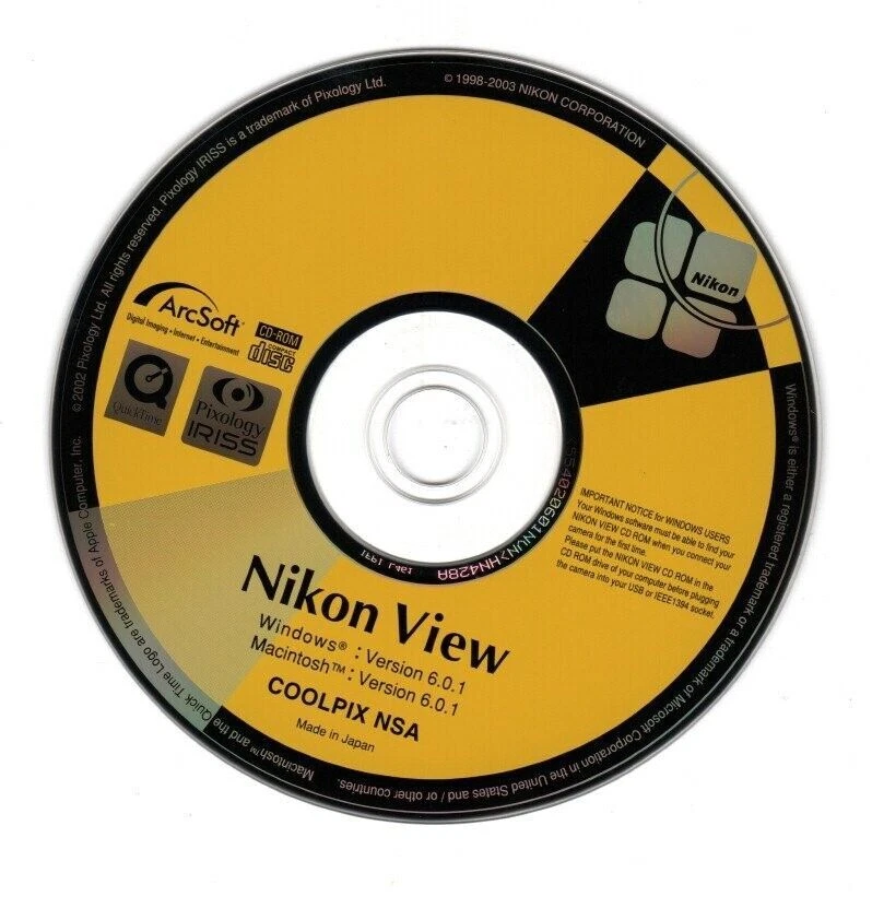 Nikon View CD-ROM Version 6.0.1 for Coolpix NSA 1998-2003 Windows/Macintosh - Image 1 of 1
