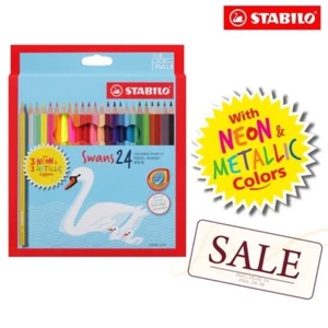 STABILO SWANS COLOUR PENCILS 24 COLOURS LONG (1879M) 24pcs x 1box - Picture 1 of 5