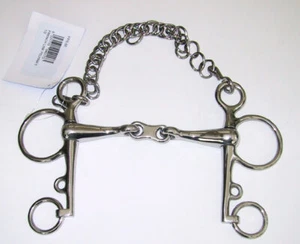 French Link Pelham Caballo de acero inoxidable Bit - Imagen 1 de 1