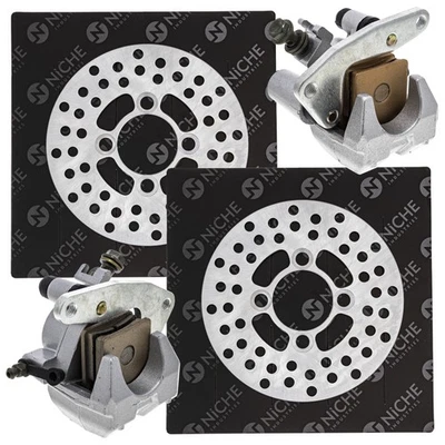 NICHE Front Brake Caliper Rotor Set for Yamaha Raptor 660R Banshee Warrior 350 - Image 1 of 4