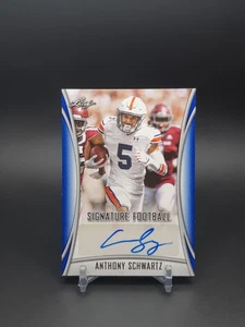 2021 Leaf Signature #BA-AS1 Anthony Schwartz Auto Auburn Tigers - Picture 1 of 2