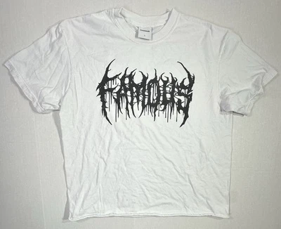 Знаменитые звезды и ремни Death Metal логотип футболка белый большой Y2K Streetwear панк - Изображение 1 из 4