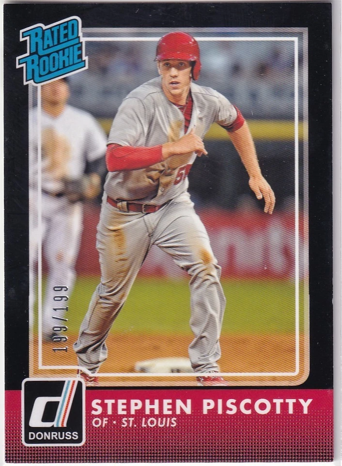 Stephen Piscotty 199/199 Donruss borde negro paralelo RC Cardinals #36 2016 16 Foto 1 de 1