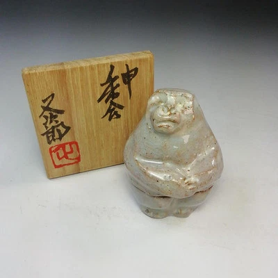 Держатель благовоний для обезьян Kawamura Matajiro с коробкой посуда для чайной церемонии садо Япония - Изображение 1 из 4