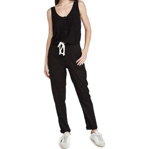 MONROW Women's Linen Knit Woven Jumpsuit – Size Medium - Picture 1 of 4