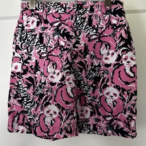 Lilly Pulitzer Boys Beaumont Shorts 5 Hangin with my Boo Panda Print - Picture 1 of 6