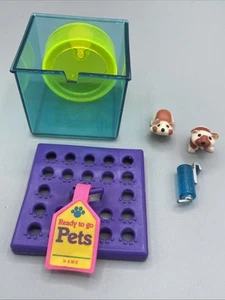 Hámsters ocupados Kenner Littlest Pet Shop con rueda para correr de colección 1993 - Imagen 1 de 9