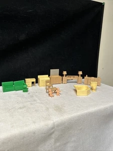 Vintage Plastic MAR Toys Dollhouse Kitchen, Bedroom, Living Room - Picture 1 of 10