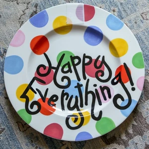 EC Bright Dot Big Happy Everything! 16.5” Round Platter Coton Colors Multi-color - Picture 1 of 5