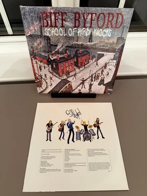 Biff Byford School Of Hard Knocks SAXON singer LP SIGNED AUTOGRAPHED vinyl black - Image 1 of 4