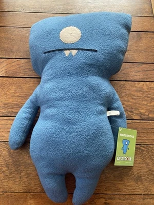 Винтажная плюшевая клиновидная кукла UglyDoll размер XL прибл. Мягкая игрушка-животное 23 дюйма синий ярлык 2004 г. - Изображение 1 из 4